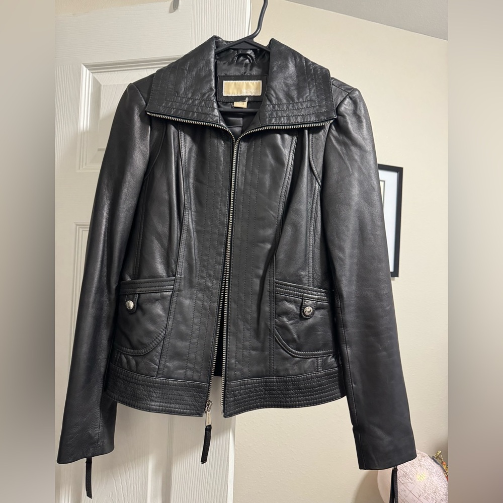 Michael Kors Black Leather Jacket